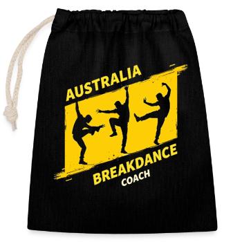 Breakdance Coach Motif – Dancer Outfit with Style - Closable cotton gift bag (25x30cm) - black - Front