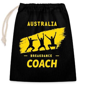Breakdance Coach Motif – Dancer Outfit with Style - Closable cotton gift bag (25x30cm) - black - Front