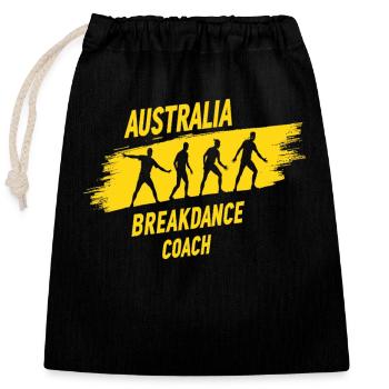 Breakdance Coach Motif – Dancer Outfit with Style - Closable cotton gift bag (25x30cm) - black - Front