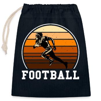 Football américain - Sac cadeau en coton avec cordon (25 x 30 cm) - bleu marine - Devant