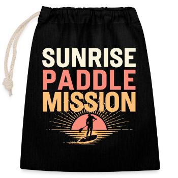 Paddleboarding Sup-abenteuer, Wassersport Im - Verschließbarer Geschenkbeutel aus Baumwolle (25x30cm) - Schwarz - Vorne