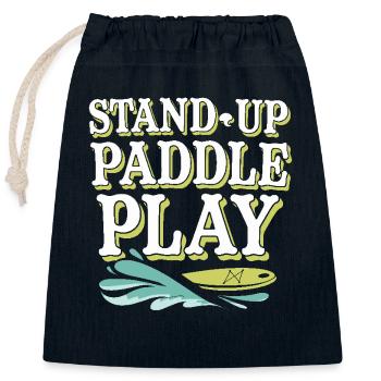 Paddleboarding Sup-abenteuer, Wassersport Im - Verschließbarer Geschenkbeutel aus Baumwolle (25x30cm) - Navy - Vorne