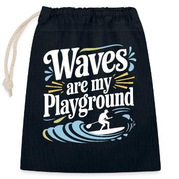 Paddleboarding Sup-abenteuer, Wassersport Im - Verschließbarer Geschenkbeutel aus Baumwolle (25x30cm) - Navy - Vorne