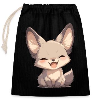 Jackals Jackal - Closable cotton gift bag (25x30cm) - black - Front