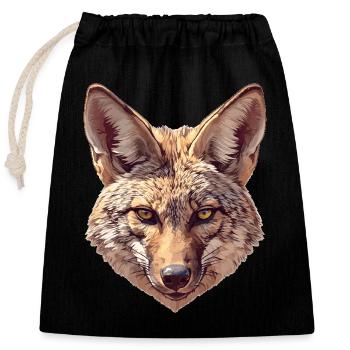 Jackals Jackal - Closable cotton gift bag (25x30cm) - black - Front
