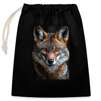 Jackals Jackal - Closable cotton gift bag (25x30cm) - black - Front