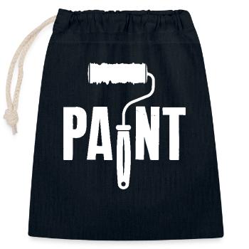 peintre rouleau de peinture artiste dictons - Sac cadeau en coton avec cordon (25 x 30 cm) - bleu marine - Devant