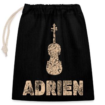 Viola Adrien - Closable cotton gift bag (25x30cm) - black - Front