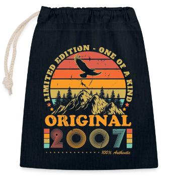 18 Jahre 2007 Vintage Retro Geburtstagsgeschenk - Verschließbarer Geschenkbeutel aus Baumwolle (25x30cm) - Navy - Vorne