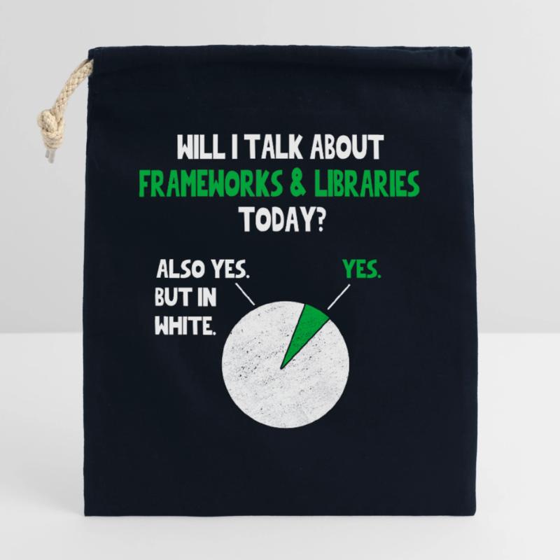 Codeur Programmeur Vais-je parler de Citation drôle Hum Sac cadeau en coton avec cordon (25 x 30 cm)