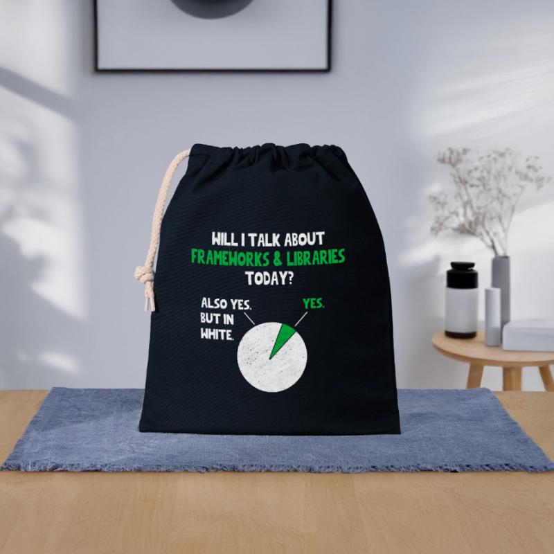 Coder Programmer Will I talk about Funny Quote Hum Verschließbarer Geschenkbeutel aus Baumwolle (25x30cm)