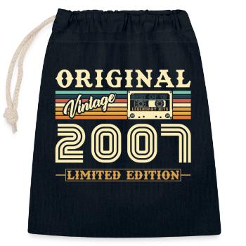 18 Jahre 2007 Vintage Retro Geburtstagsgeschenk - Verschließbarer Geschenkbeutel aus Baumwolle (25x30cm) - Navy - Vorne