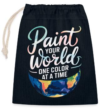 Creative Hobby For Beginners In The - Closable cotton gift bag (25x30cm) - navy - Front