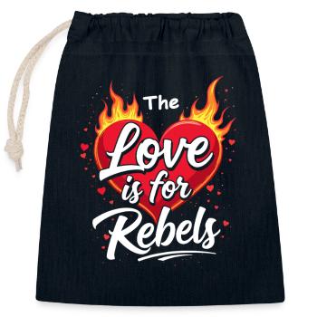 Grunge Valentine's Day Dark Romance Edgy Love - Closable cotton gift bag (25x30cm) - navy - Front