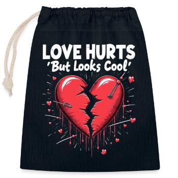 Grunge Valentine’s Day Dark Romance Edgy Love - Verschließbarer Geschenkbeutel aus Baumwolle (25x30cm) - Navy - Vorne
