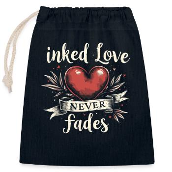 Grunge Valentine’s Day Dark Romance Edgy Love - Verschließbarer Geschenkbeutel aus Baumwolle (25x30cm) - Navy - Vorne