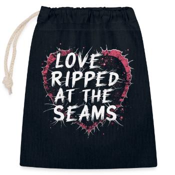 Grunge Valentine's Day Dark Romance Edgy Love - Closable cotton gift bag (25x30cm) - navy - Front