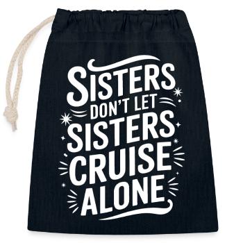 Kreuzfahrt Spruch Reise Schiffskreuzfahrt Geschenk - Verschließbarer Geschenkbeutel aus Baumwolle (25x30cm) - Navy - Vorne