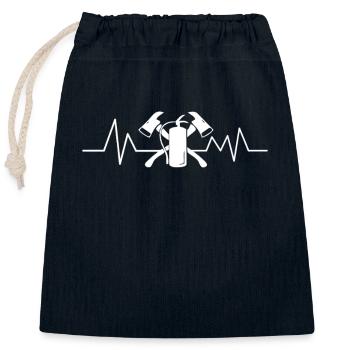 Pompiers Heartbeat Extincteur Impulsion - Sac cadeau en coton avec cordon (25 x 30 cm) - bleu marine - Devant