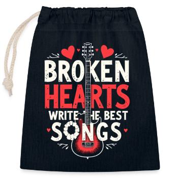 Grunge Valentine’s Day Dark Romance Edgy Love - Verschließbarer Geschenkbeutel aus Baumwolle (25x30cm) - Navy - Vorne