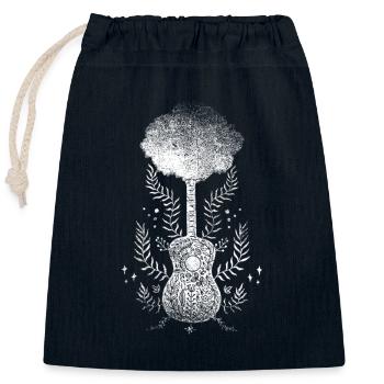 Yggdrasil Nature Musicien Arbre De Vie - Sac cadeau en coton avec cordon (25 x 30 cm) - bleu marine - Devant