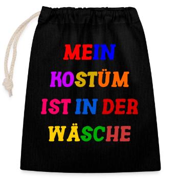 Costume de Carnaval Cadeau Femme Carnaval Carnaval - Sac cadeau en coton avec cordon (25 x 30 cm) - noir - Devant