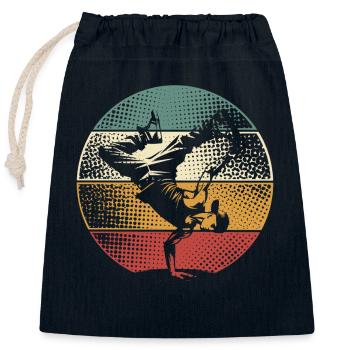Breakdancing - Closable cotton gift bag (25x30cm) - navy - Front