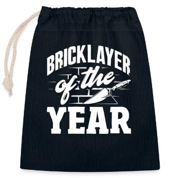 Bricklayer of the Year - Outstanding Graphics - Closable cotton gift bag (25x30cm) - navy - Front