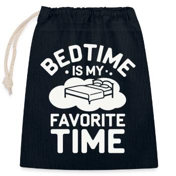 Sleep Hygiene Enthusiasts, Restful Nights, - Closable cotton gift bag (25x30cm) - navy - Front