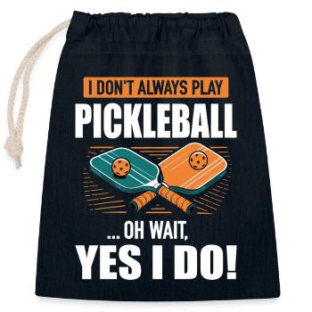Jeux Pickleball Idée cadeau pour le Paddleball - Sac cadeau en coton avec cordon (25 x 30 cm) - bleu marine - Devant