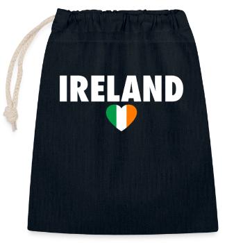 Ireland Irland Irische Flagge Stolzer Ire - Verschließbarer Geschenkbeutel aus Baumwolle (25x30cm) - Navy - Vorne