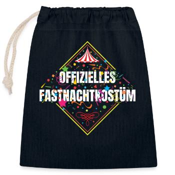 Offizielles Fastnachtkostüm - Verschließbarer Geschenkbeutel aus Baumwolle (25x30cm) - Navy - Vorne