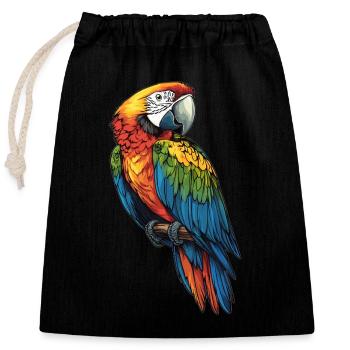 L’ère de l’ara - Sac cadeau en coton avec cordon (25 x 30 cm) - noir - Devant