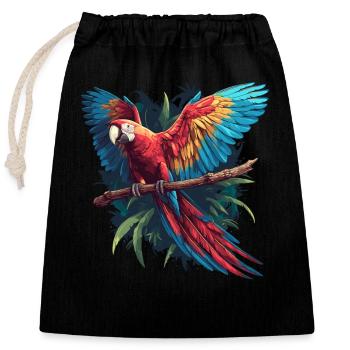 L’ère de l’ara - Sac cadeau en coton avec cordon (25 x 30 cm) - noir - Devant