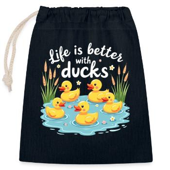 Nutztier-enten-enthusiasten Hinterhof-enten - Verschließbarer Geschenkbeutel aus Baumwolle (25x30cm) - Navy - Vorne
