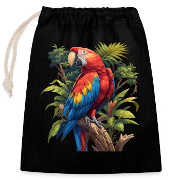 L’ère de l’ara - Sac cadeau en coton avec cordon (25 x 30 cm) - noir - Devant
