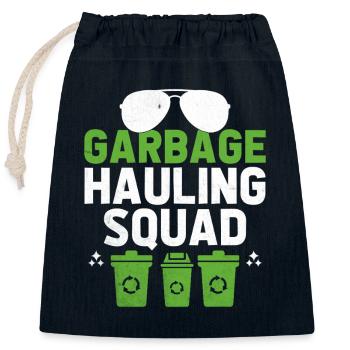 Müllabfuhr Squad Müllsammler Sammeln - Verschließbarer Geschenkbeutel aus Baumwolle (25x30cm) - Navy - Vorne