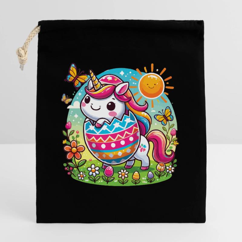 Easter Happy Easter Easter Bunny Easter Egg Spring Closable cotton gift bag (25x30cm)