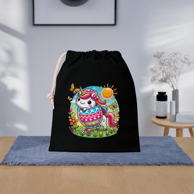 Easter Happy Easter Easter Bunny Easter Egg Spring Closable cotton gift bag (25x30cm)