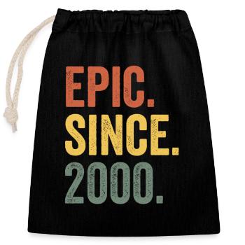 Epic Since 2000 Birth Year Birthday - Closable cotton gift bag (25x30cm) - black - Front