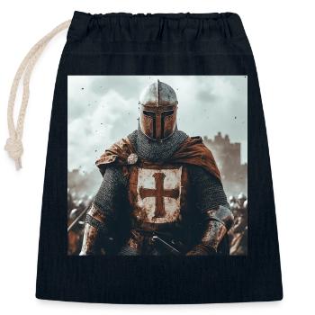 Soldat Krieger - Verschließbarer Geschenkbeutel aus Baumwolle (25x30cm) - Navy - Vorne