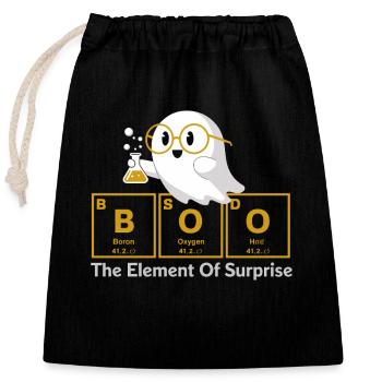Boo Chemistry Tableau périodique de l’ - Sac cadeau en coton avec cordon (25 x 30 cm) - noir - Devant