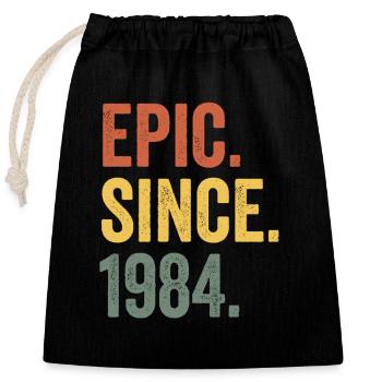 Epic Since 1984 Birth Year Birthday - Closable cotton gift bag (25x30cm) - black - Front