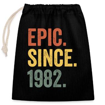 Épique Depuis 1982 Année de naissance Anniversaire - Sac cadeau en coton avec cordon (25 x 30 cm) - noir - Devant