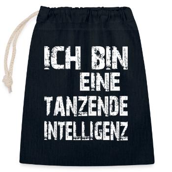 KI Spruch Ich bin eine tanzende Intelligenz - Verschließbarer Geschenkbeutel aus Baumwolle (25x30cm) - Navy - Vorne