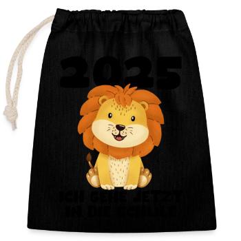 Écolier 2025 Inscription des jeunes filles à l’école 2025 Décoration - Sac cadeau en coton avec cordon (25 x 30 cm) - noir - Devant