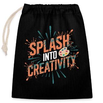 Creative Hobby For Beginners In The - Closable cotton gift bag (25x30cm) - black - Front