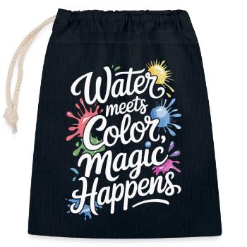 Creative Hobby For Beginners In The - Closable cotton gift bag (25x30cm) - navy - Front