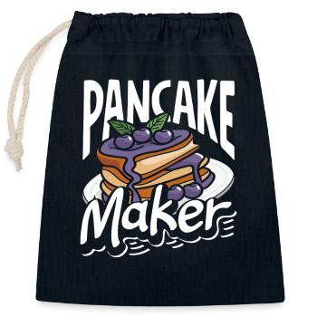 Pancakes Master Creation Perfect for Brunch - Closable cotton gift bag (25x30cm) - navy - Front