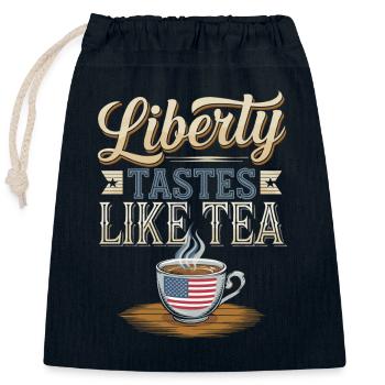 Boston Tea 1773 American Revolution Historic - Verschließbarer Geschenkbeutel aus Baumwolle (25x30cm) - Navy - Vorne